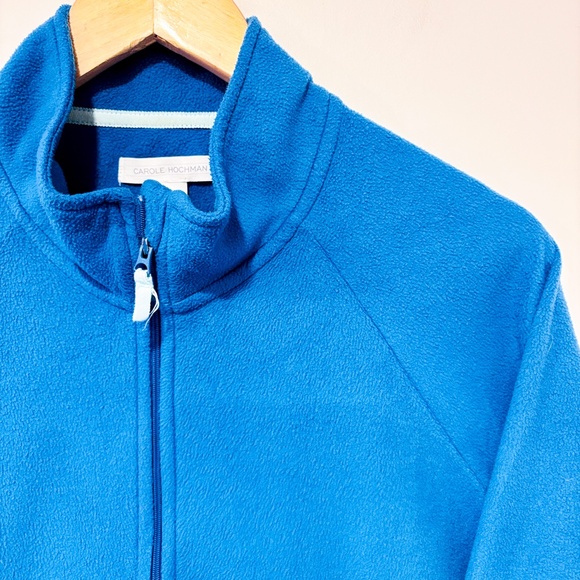 CAROLE HOCHMAN Blue fleece zip-up vest - Picture 4 of 10